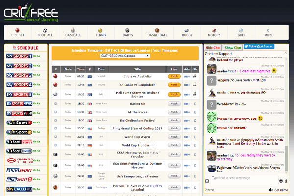 Cricfree tv live online stream