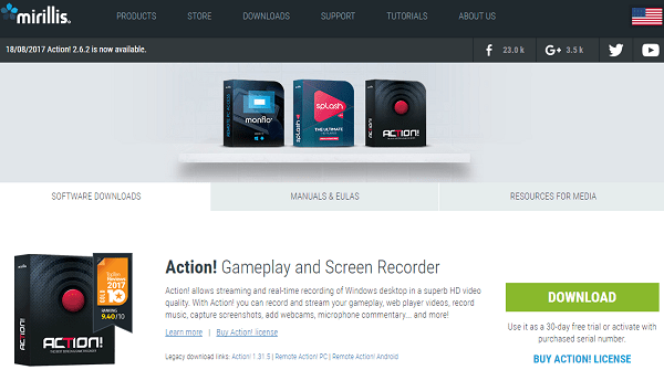 Mirillis Action Screen Recorder Overhauled Updated