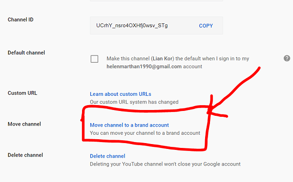 Channel: How to change the Owner (google account) or add